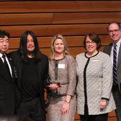 Kaiser Kuo poses with Chang Wang, Bob and Kim Griffin, and Joan Brzezinski