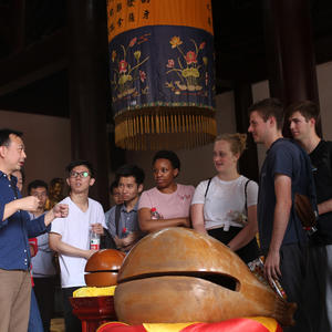 Kenneth Niemeyer learns about China with classmates